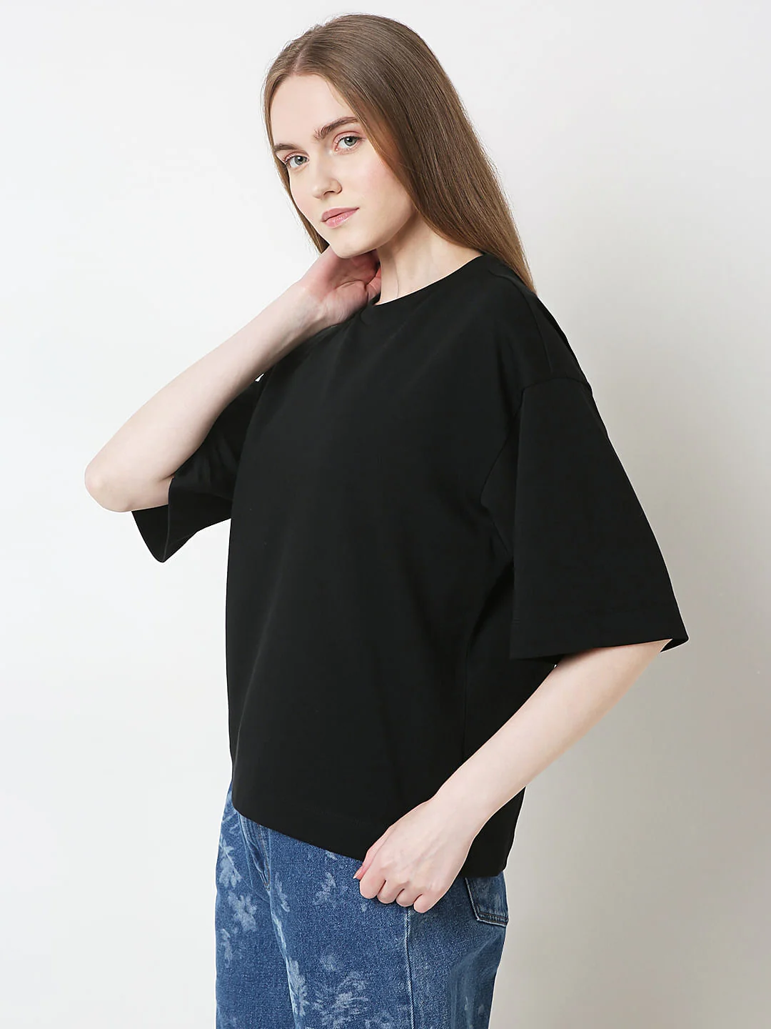 Black Relaxed Fit Top - Image 3