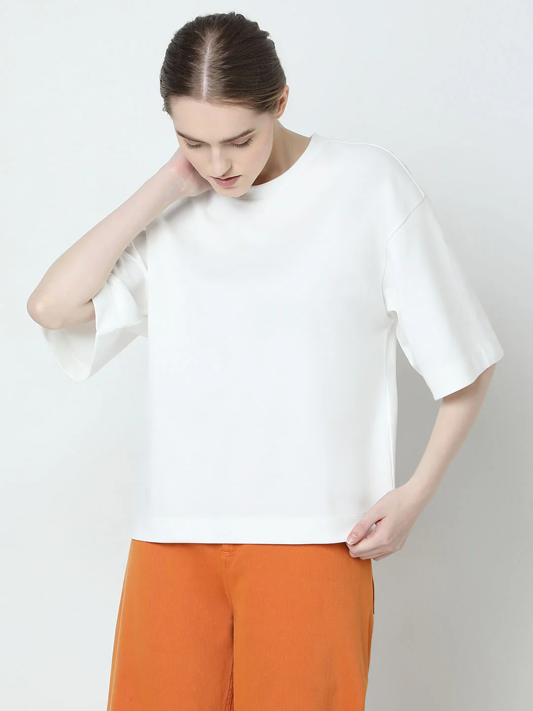 White Relaxed Fit Top - Image 2
