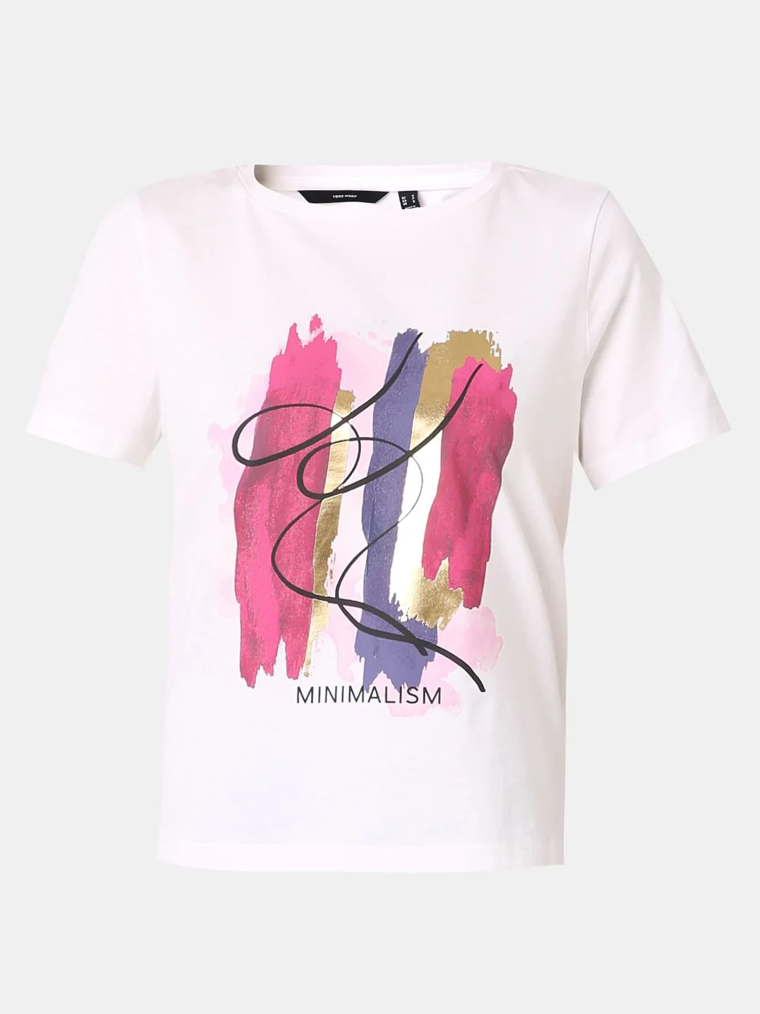 White Printed Cotton T-Shirt - Image 7
