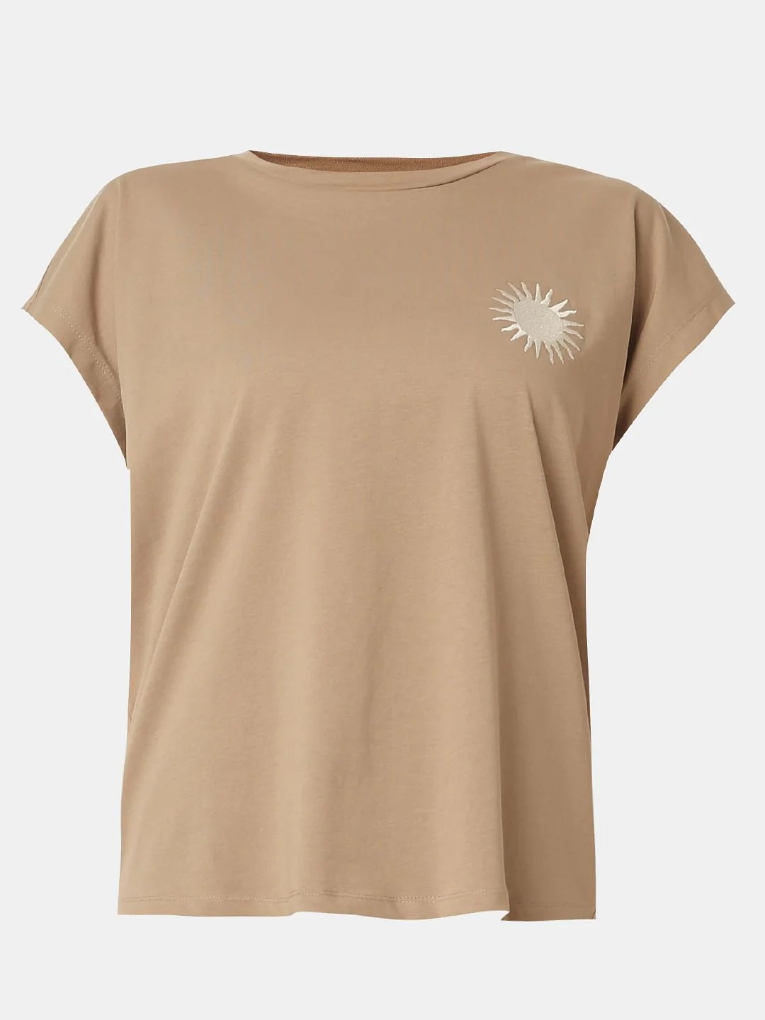 Nude Embroidered Organic Cotton T-Shirt - Image 7
