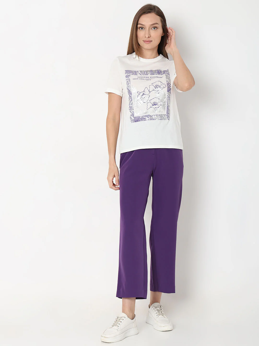 White Printed T-Shirt - Image 5