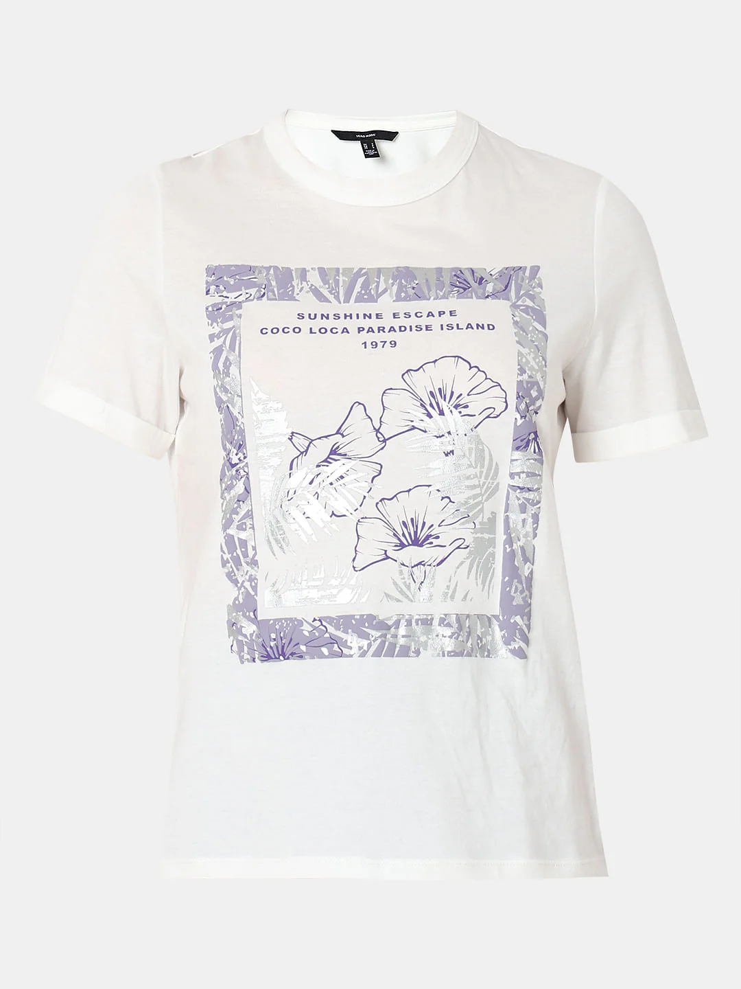 White Printed T-Shirt - Image 7