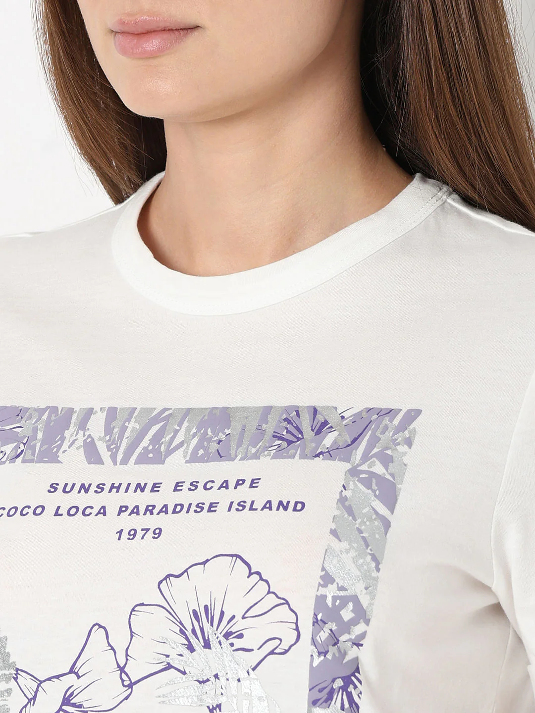 White Printed T-Shirt - Image 8