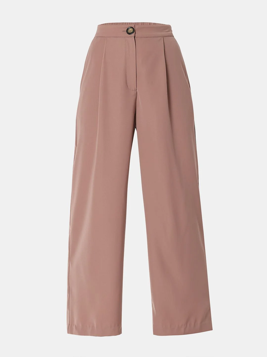 Beige High Rise Wide Leg Pants - Image 7