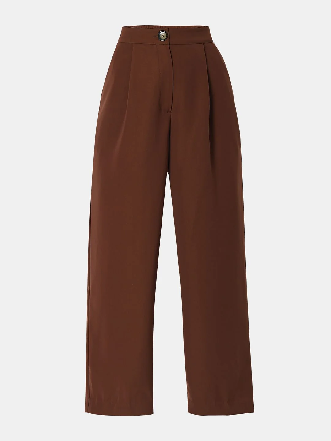 Dark Brown High Rise Wide Leg Pants - Image 7