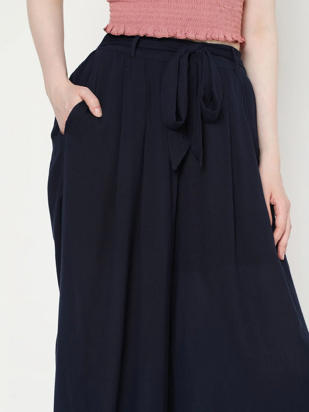 Blue Tie Up Pants - Image 4