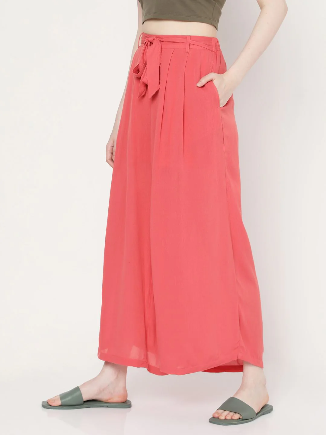 Pink Tie Up Pants - Image 2