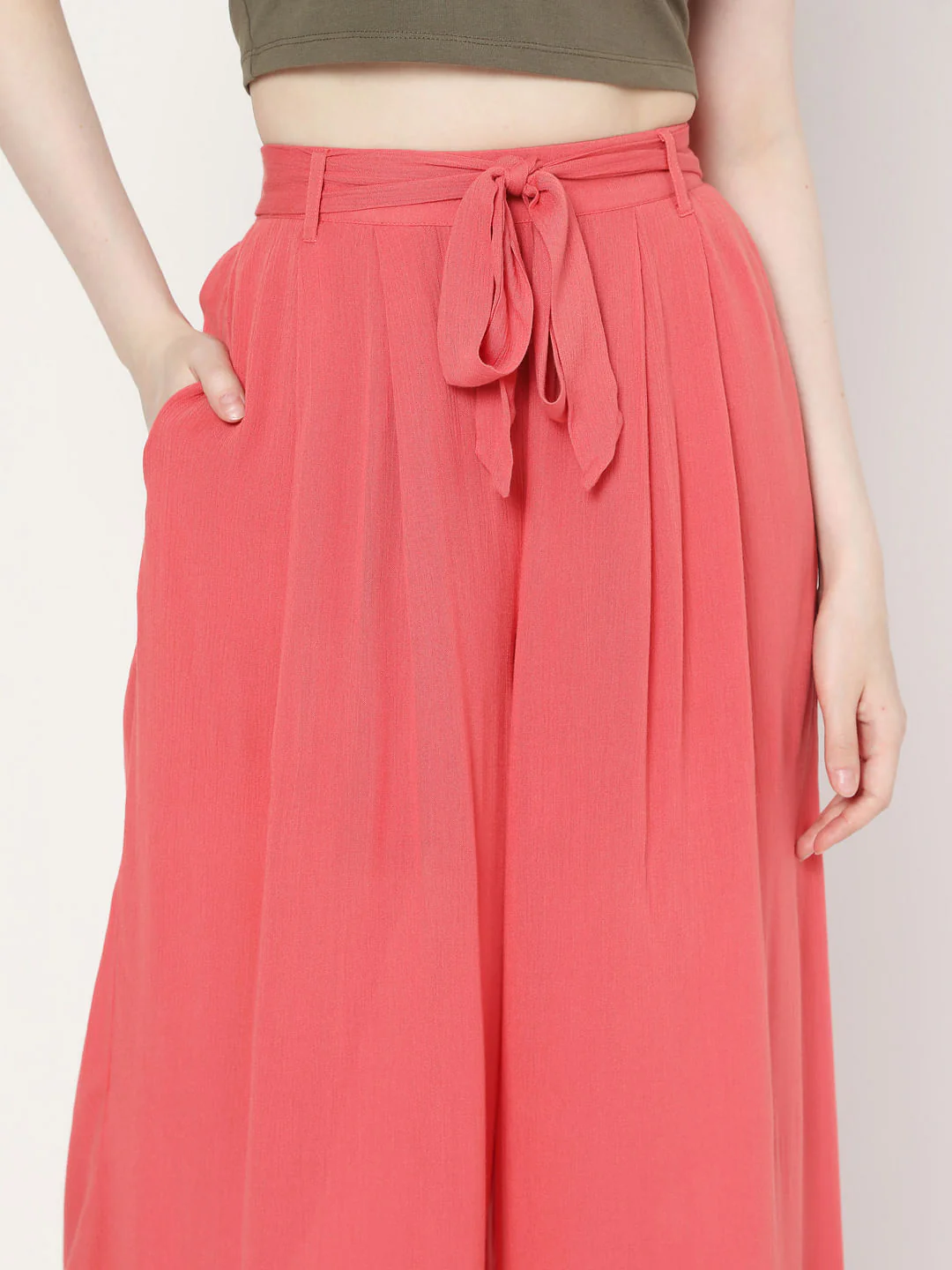 Pink Tie Up Pants - Image 4