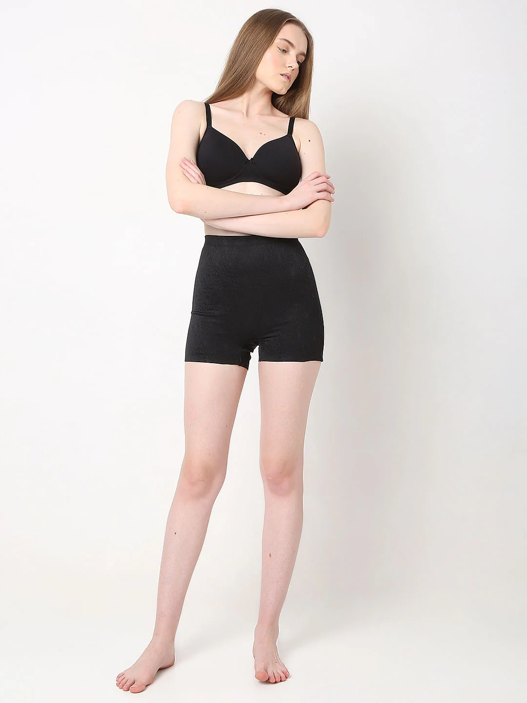 Intimates Black Textured Thigh Shaper - Image 6