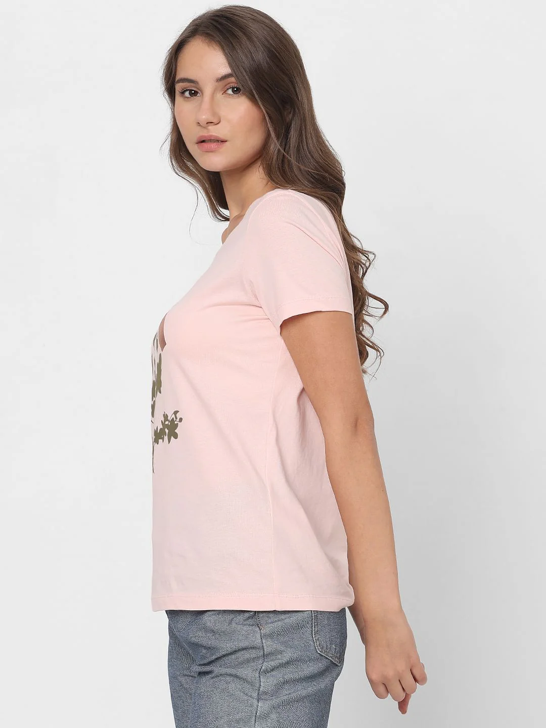 Pink Chest Print T-Shirt - Image 3