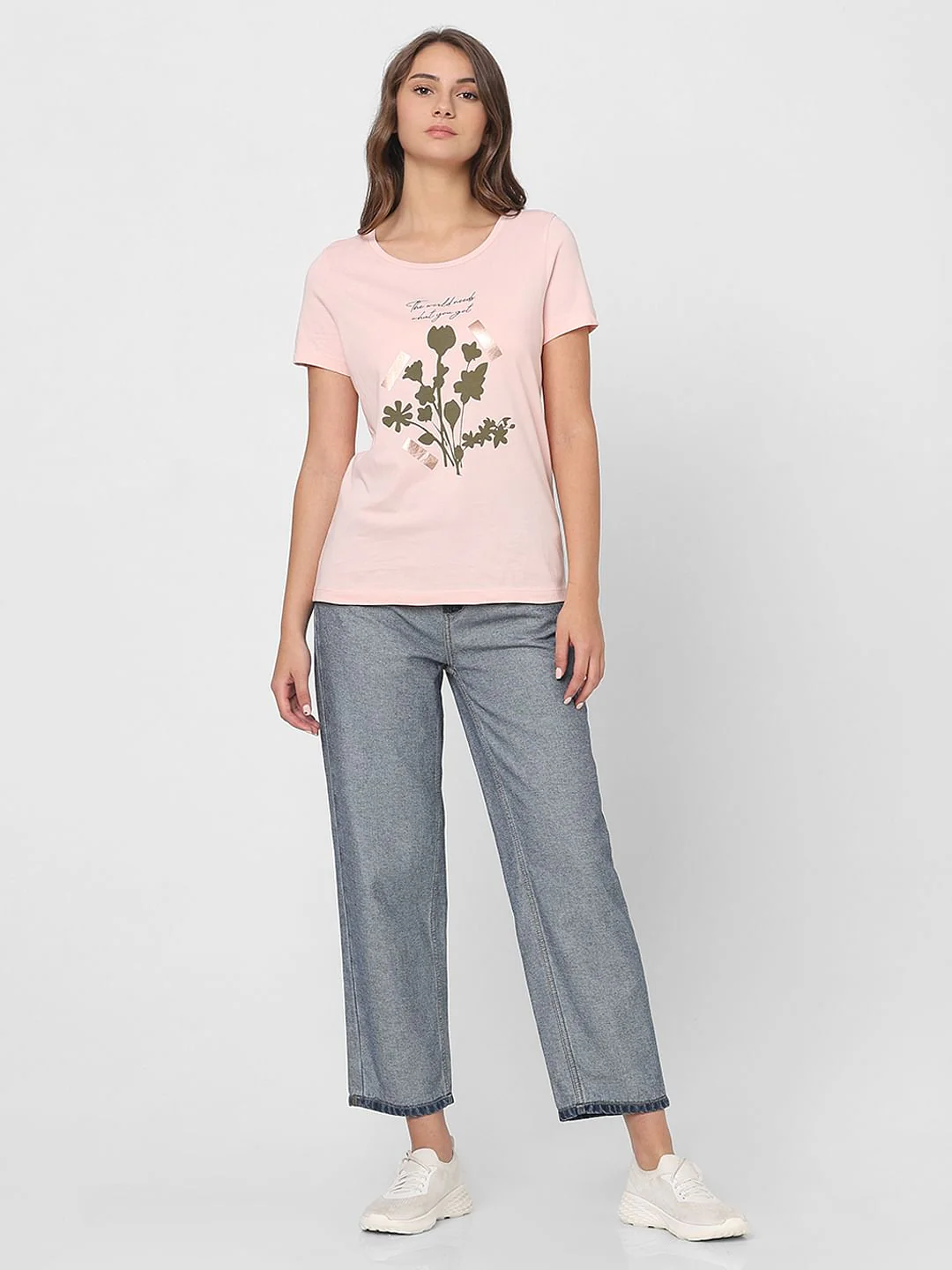 Pink Chest Print T-Shirt - Image 5