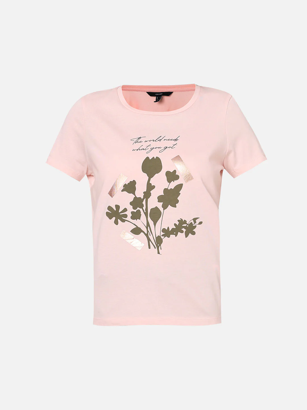 Pink Chest Print T-Shirt - Image 7