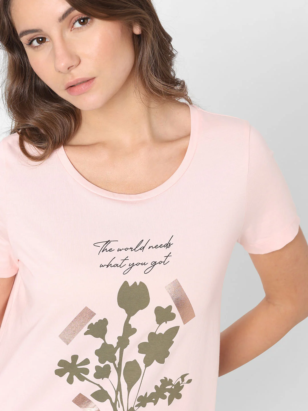 Pink Chest Print T-Shirt - Image 8