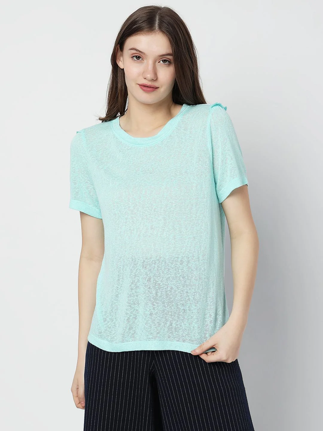 Blue Knit T-Shirt - Image 2
