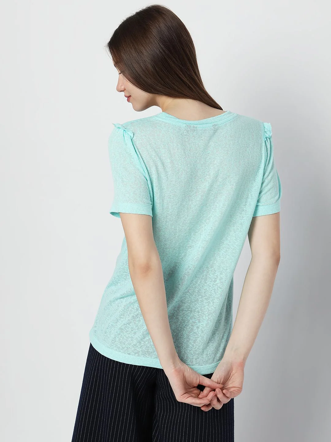 Blue Knit T-Shirt - Image 4