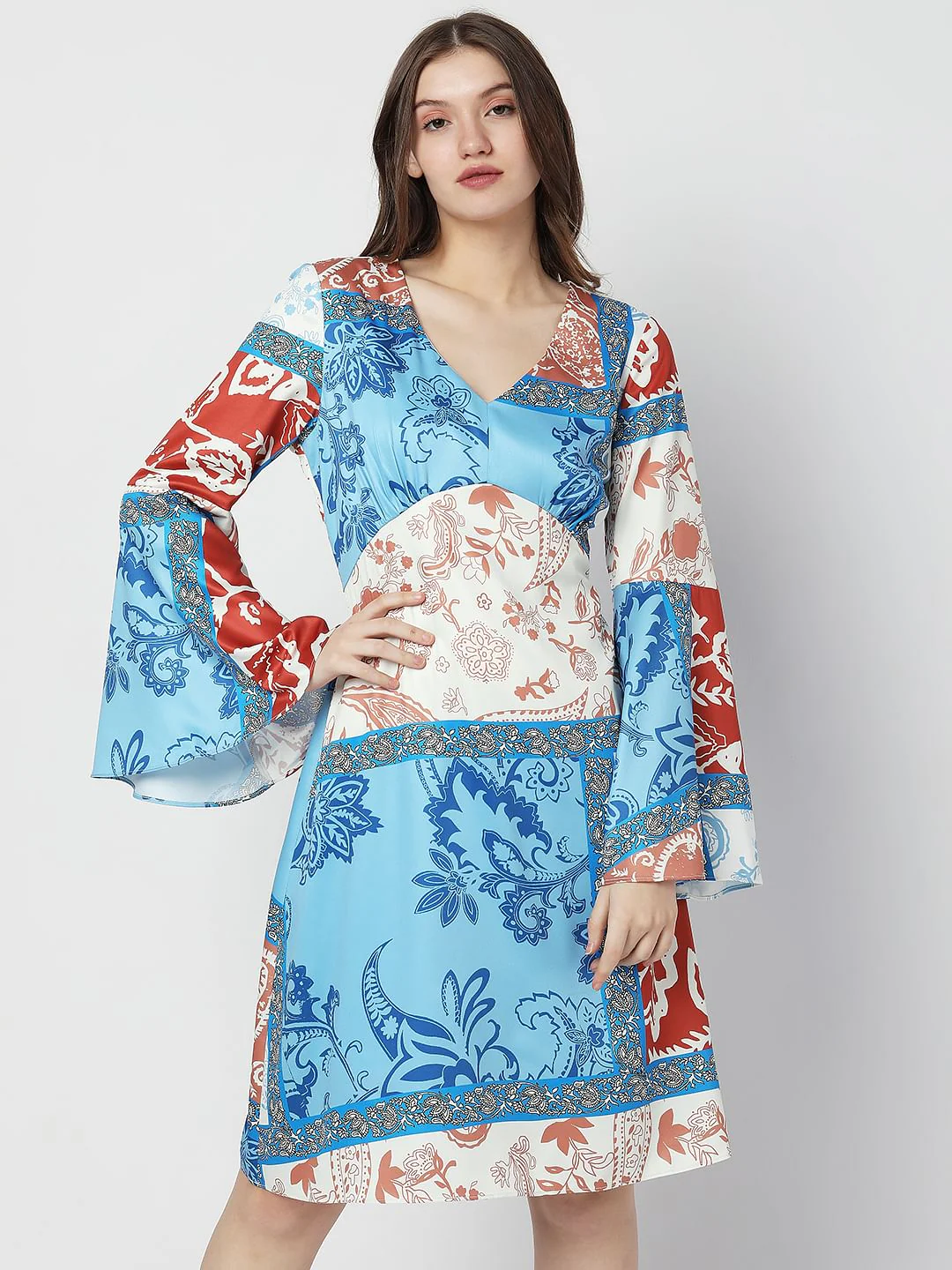 Off-White Printed Fit & Flare Dress - Image 2