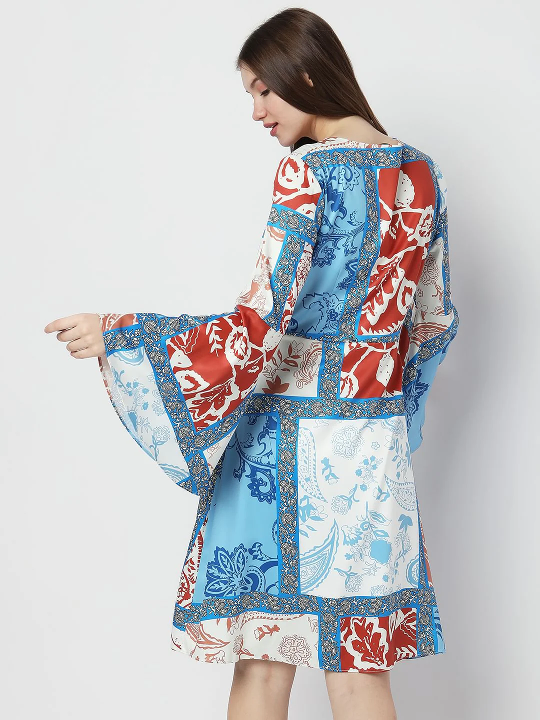 Off-White Printed Fit & Flare Dress - Image 4