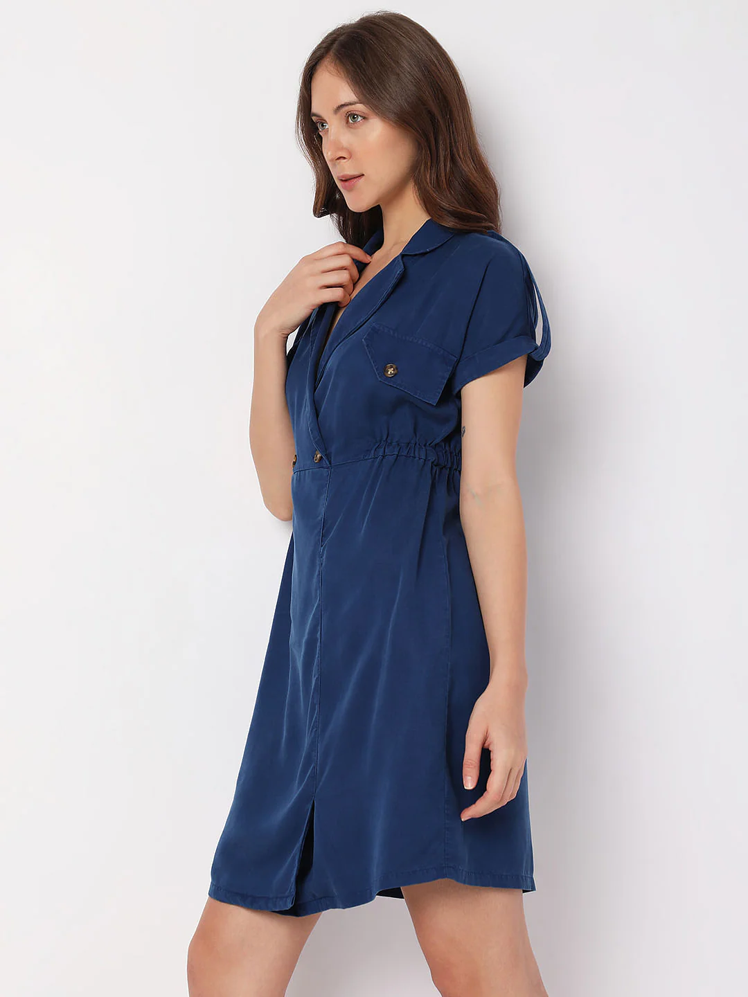 Navy Blue Denim Dress - Image 3