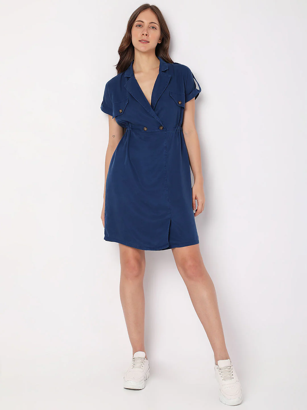 Navy Blue Denim Dress - Image 5