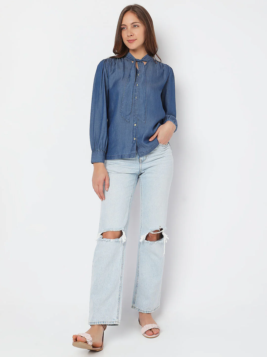 Blue Denim Shirt - Image 5