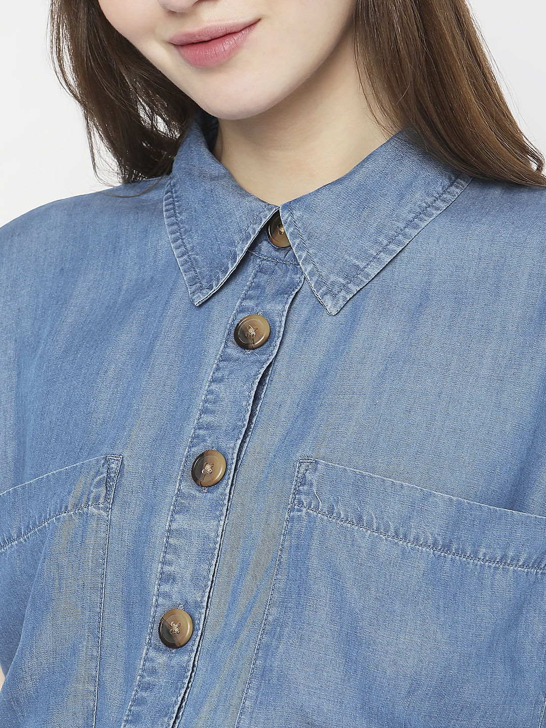 Blue Denim Shirt Dress - Image 6