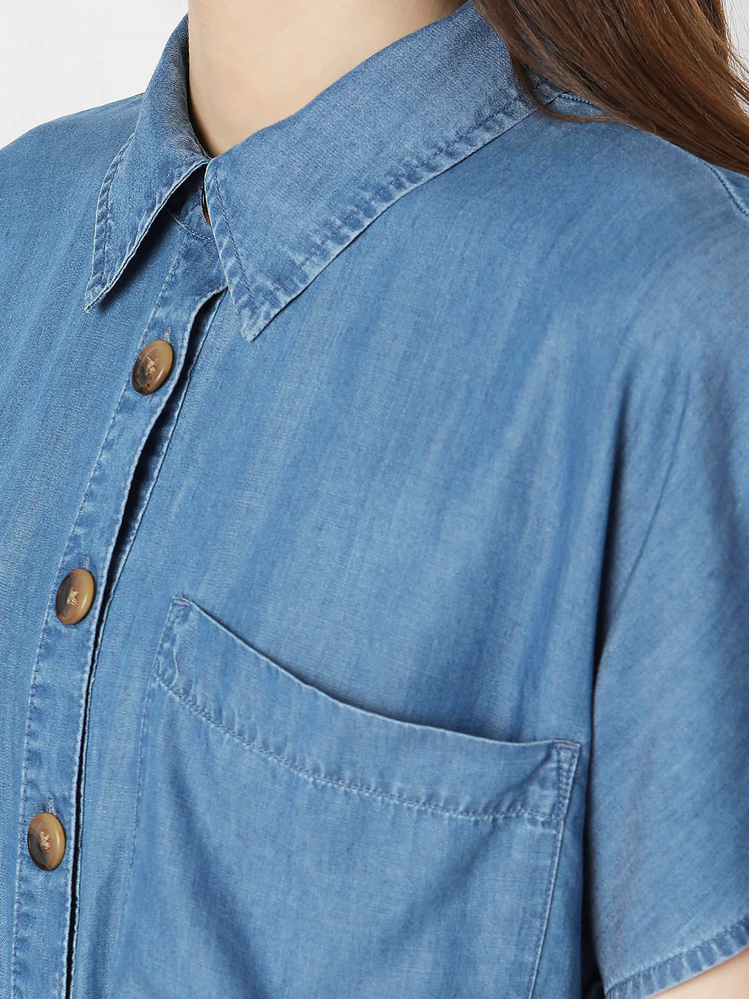 Blue Denim Shirt Dress - Image 8
