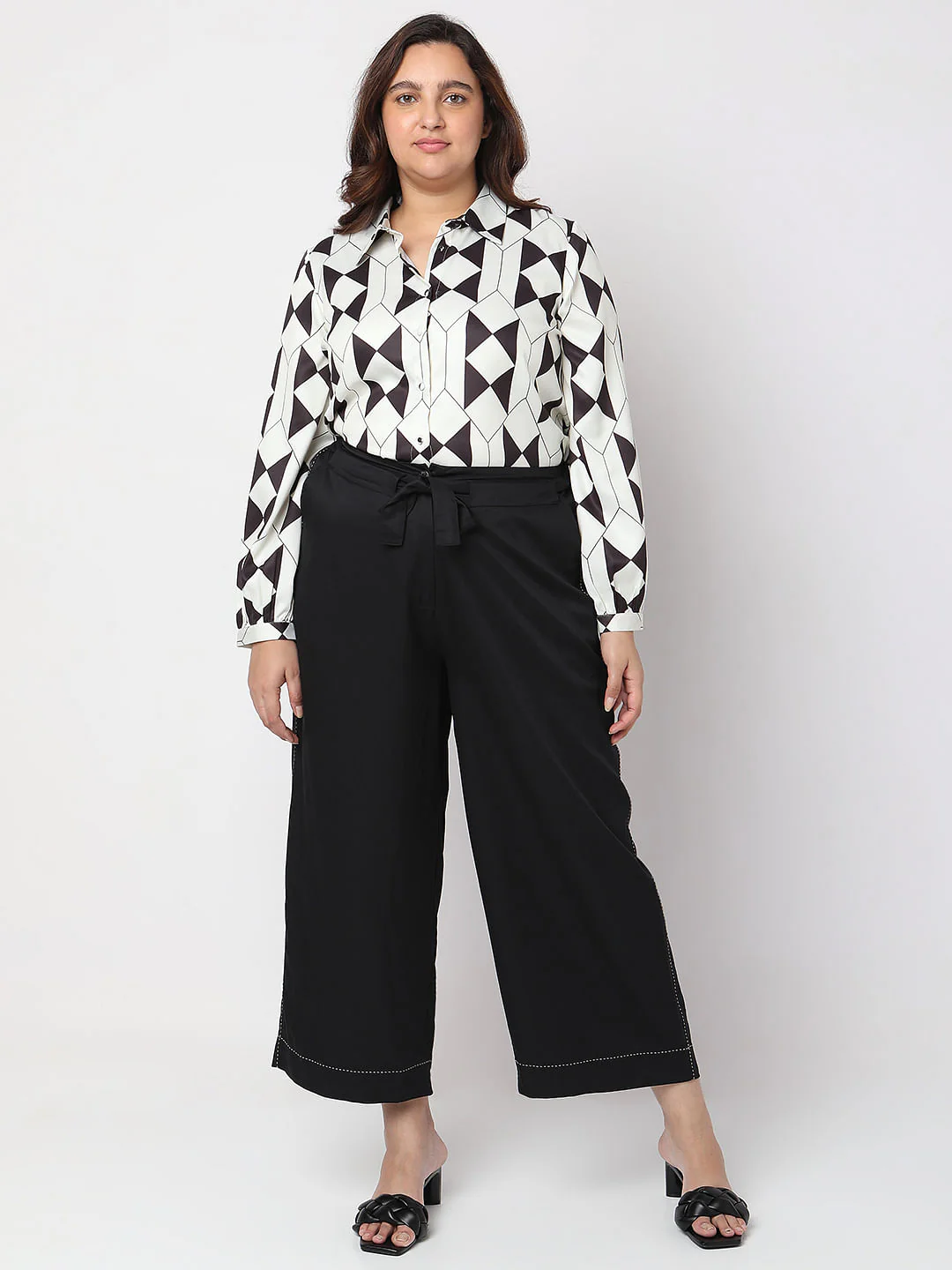 Curve Black High Rise Belted Pants - Image 6