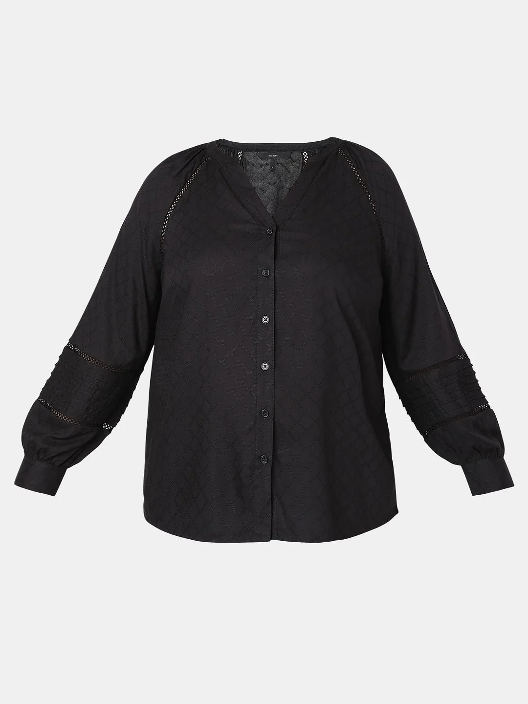 Curve Black Schiffli Embroidered Shirt - Image 7