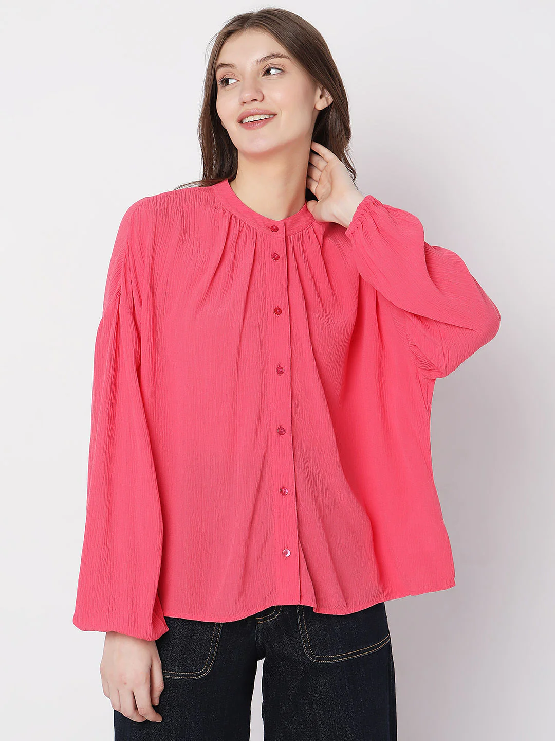 Red Drop Shoulder Shirt - Image 2