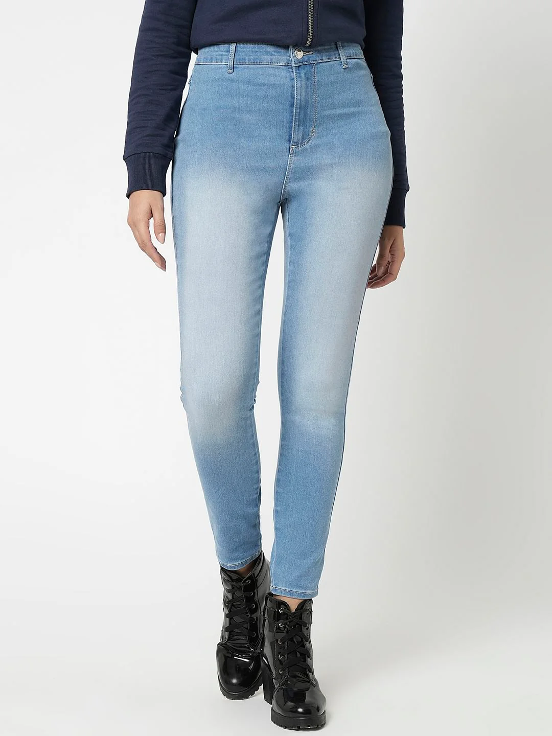 I.Scenery By Vero Moda Light Blue High Rise Wendy Skinny Jeans - Image 2
