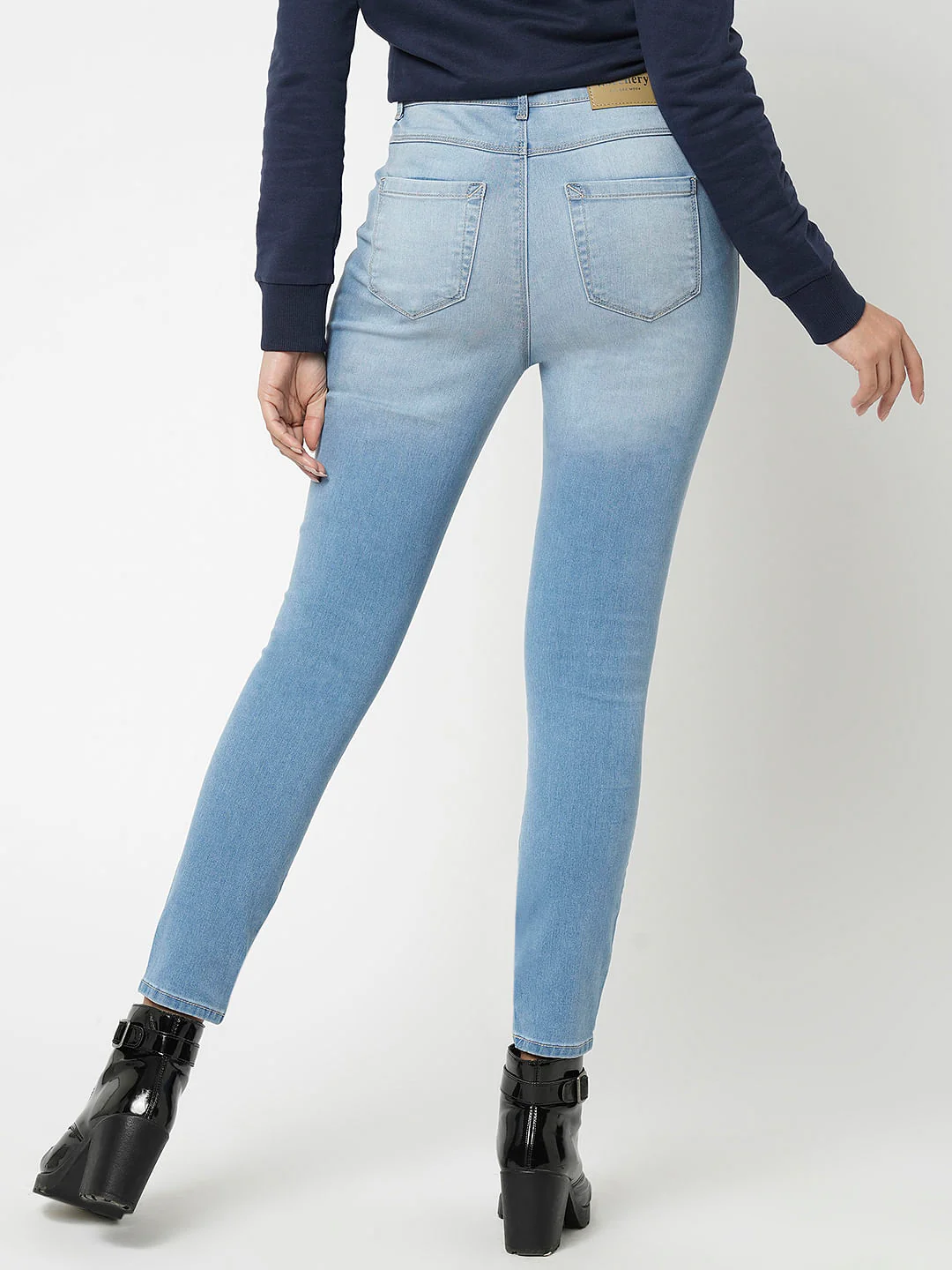 I.Scenery By Vero Moda Light Blue High Rise Wendy Skinny Jeans - Image 4
