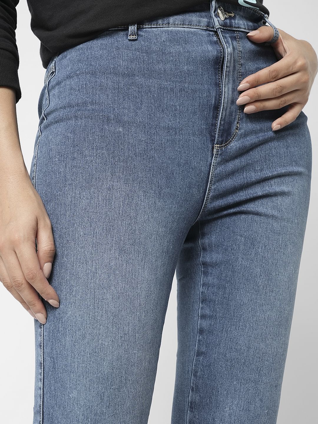 I.Scenery By Vero Moda Blue High Rise Wendy Skinny Jeans - Image 6
