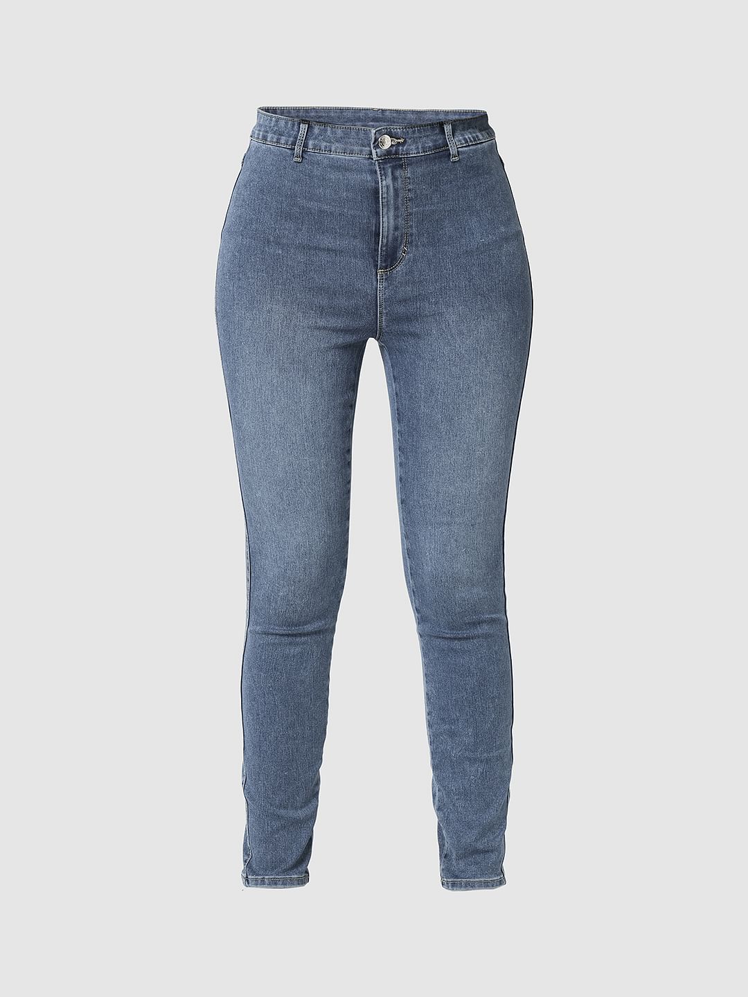 I.Scenery By Vero Moda Blue High Rise Wendy Skinny Jeans - Image 7