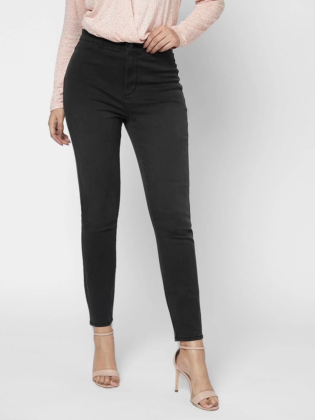 I.Scenery By Vero Moda Grey High Rise Wendy Skinny Jeans - Image 2