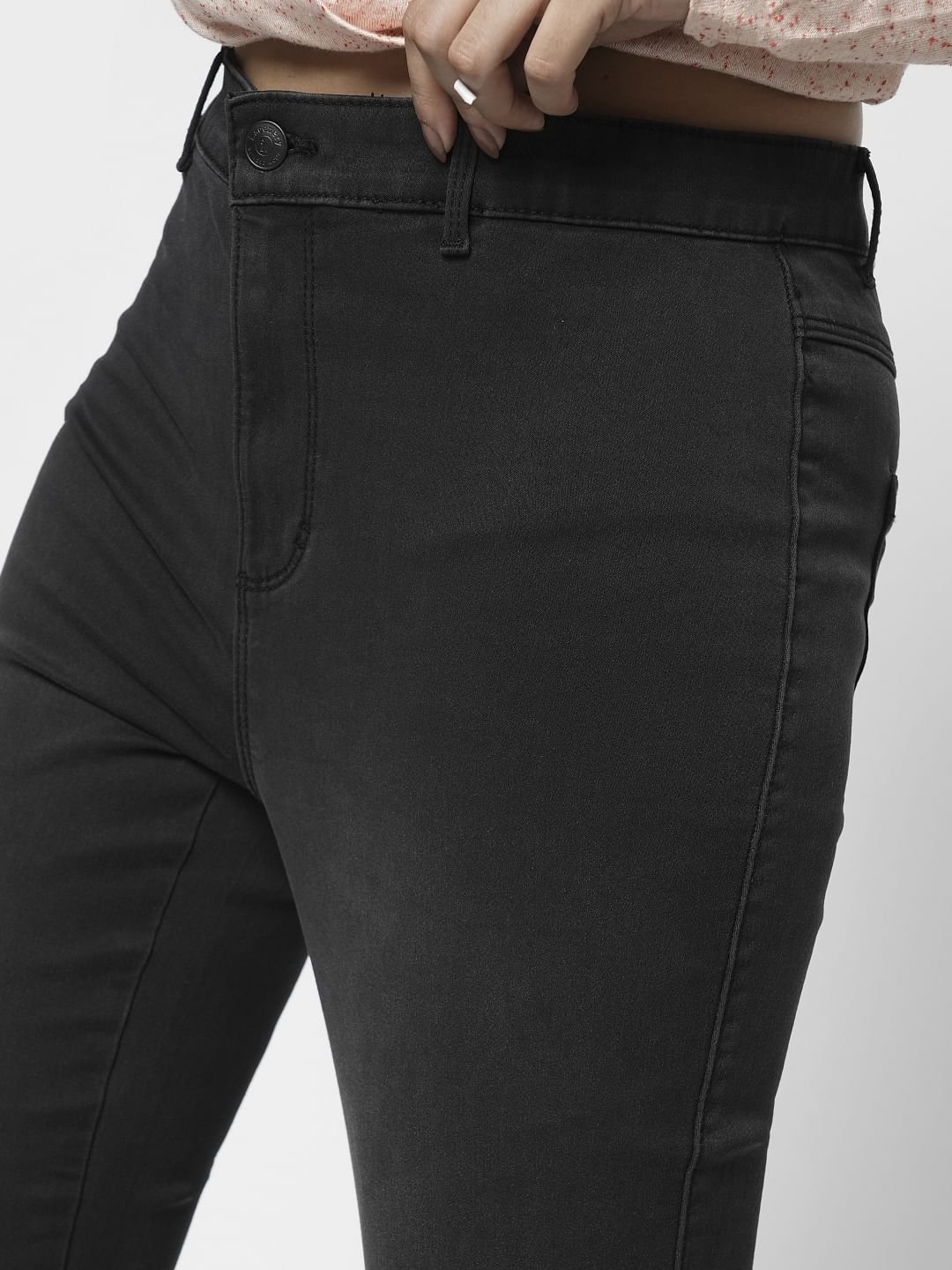 I.Scenery By Vero Moda Grey High Rise Wendy Skinny Jeans - Image 6