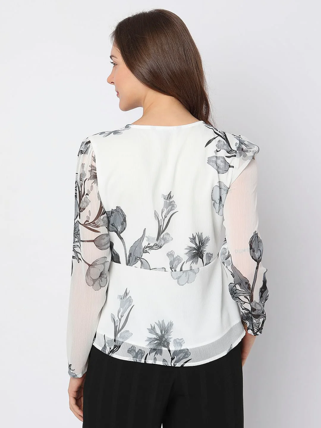 White Floral Top - Image 4