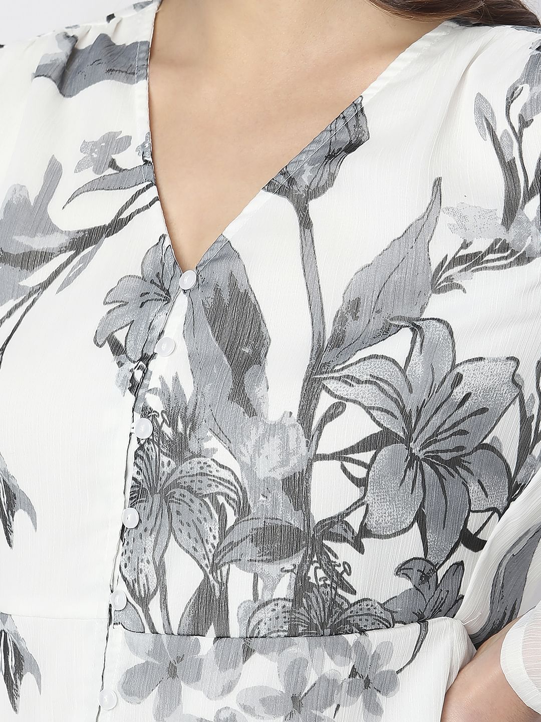 White Floral Top - Image 8