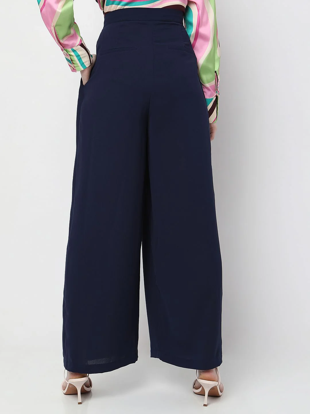 Navy Blue High Rise Pants - Image 4