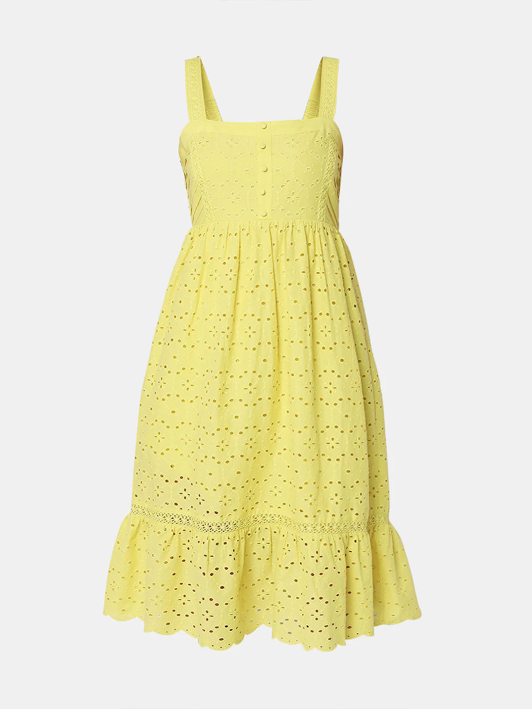 Yellow Fit & Flare Dress - Image 6