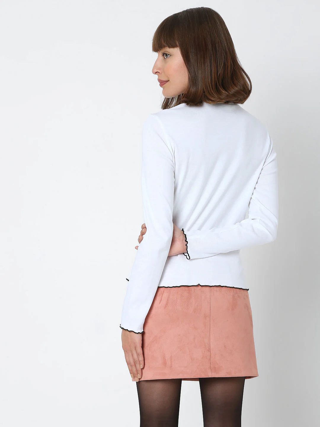 White Contrast Tipping Top - Image 4