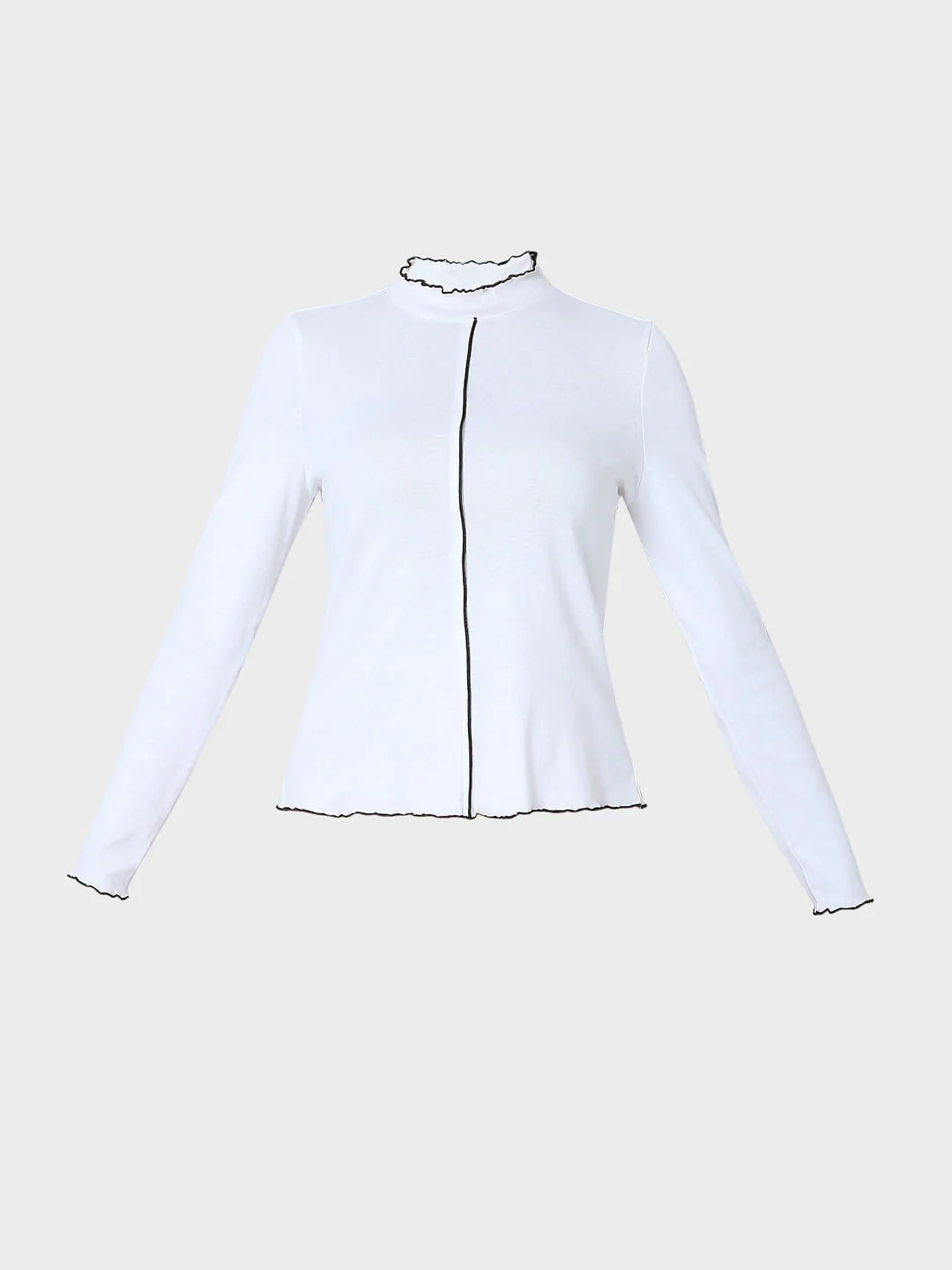 White Contrast Tipping Top - Image 7