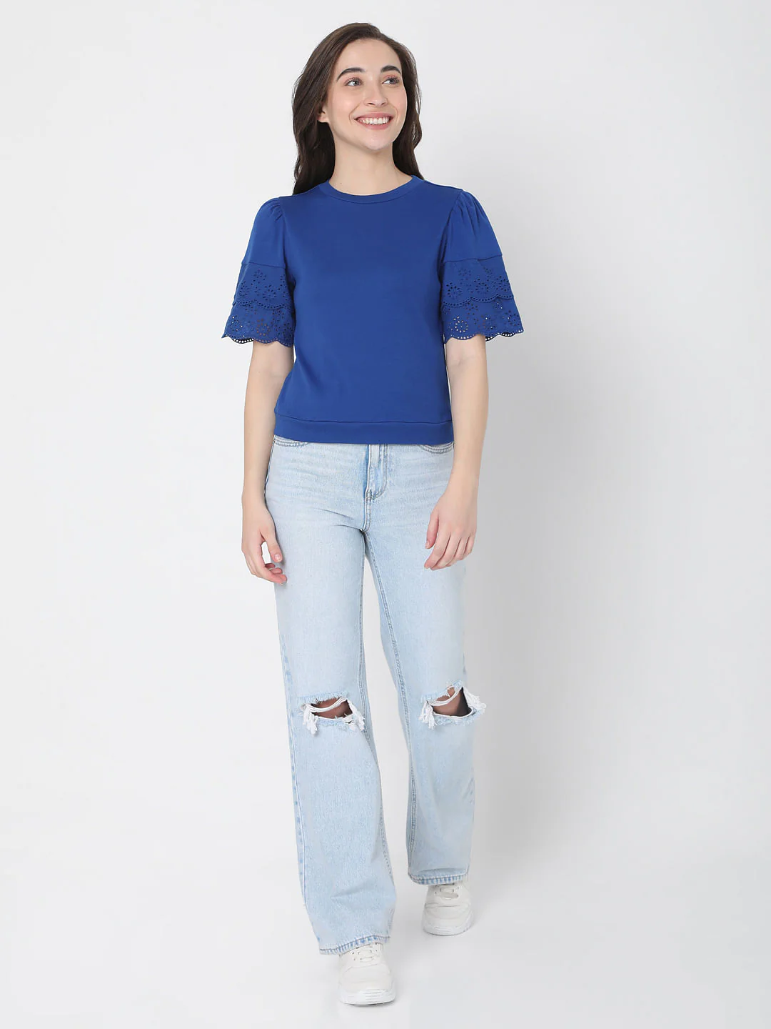 Blue Schiffli T-Shirt - Image 5