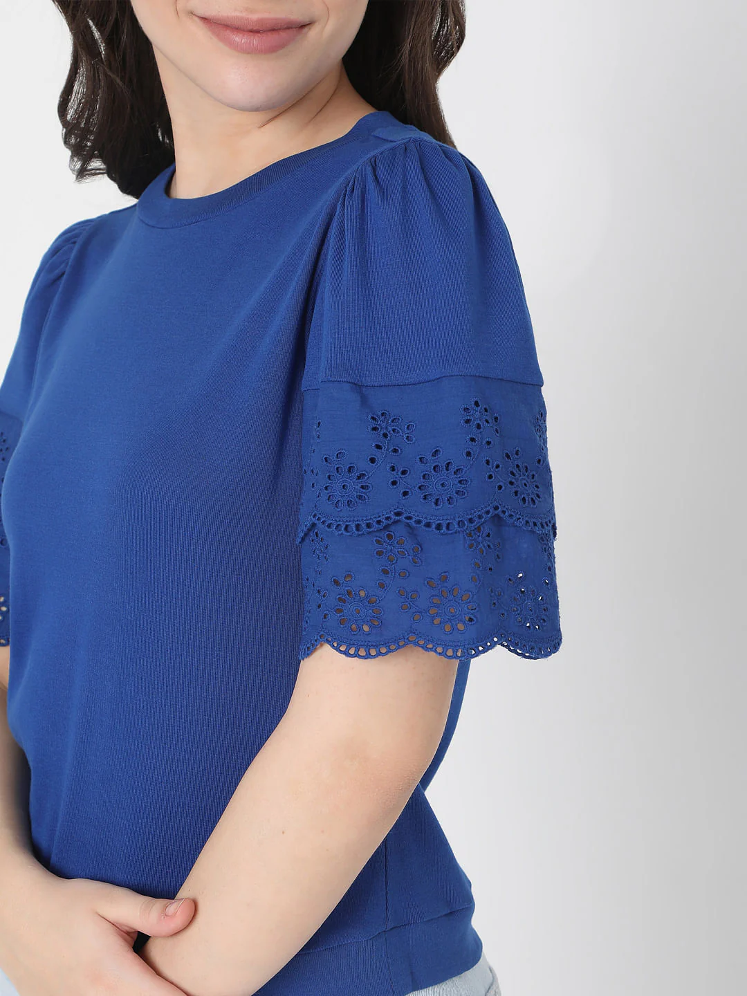 Blue Schiffli T-Shirt - Image 6