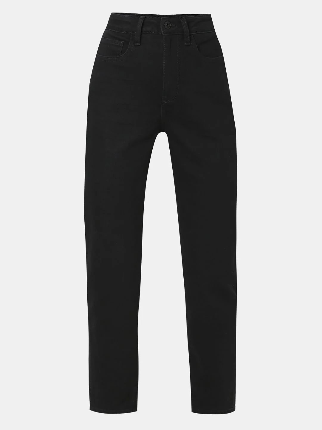 Black High Rise Jade Straight Fit Jeans - Image 7