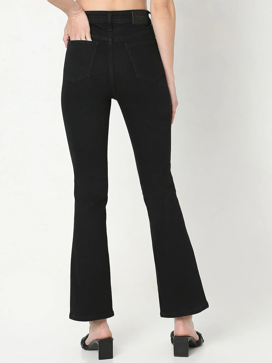 Black High Rise Petra Bootcut Jeans - Image 4