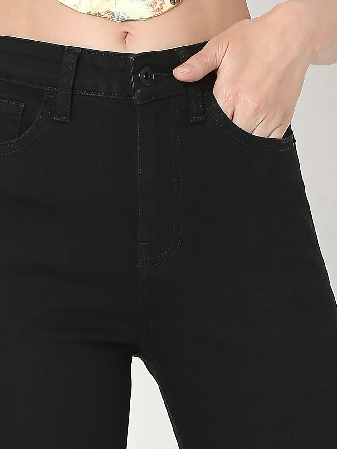 Black High Rise Petra Bootcut Jeans - Image 6