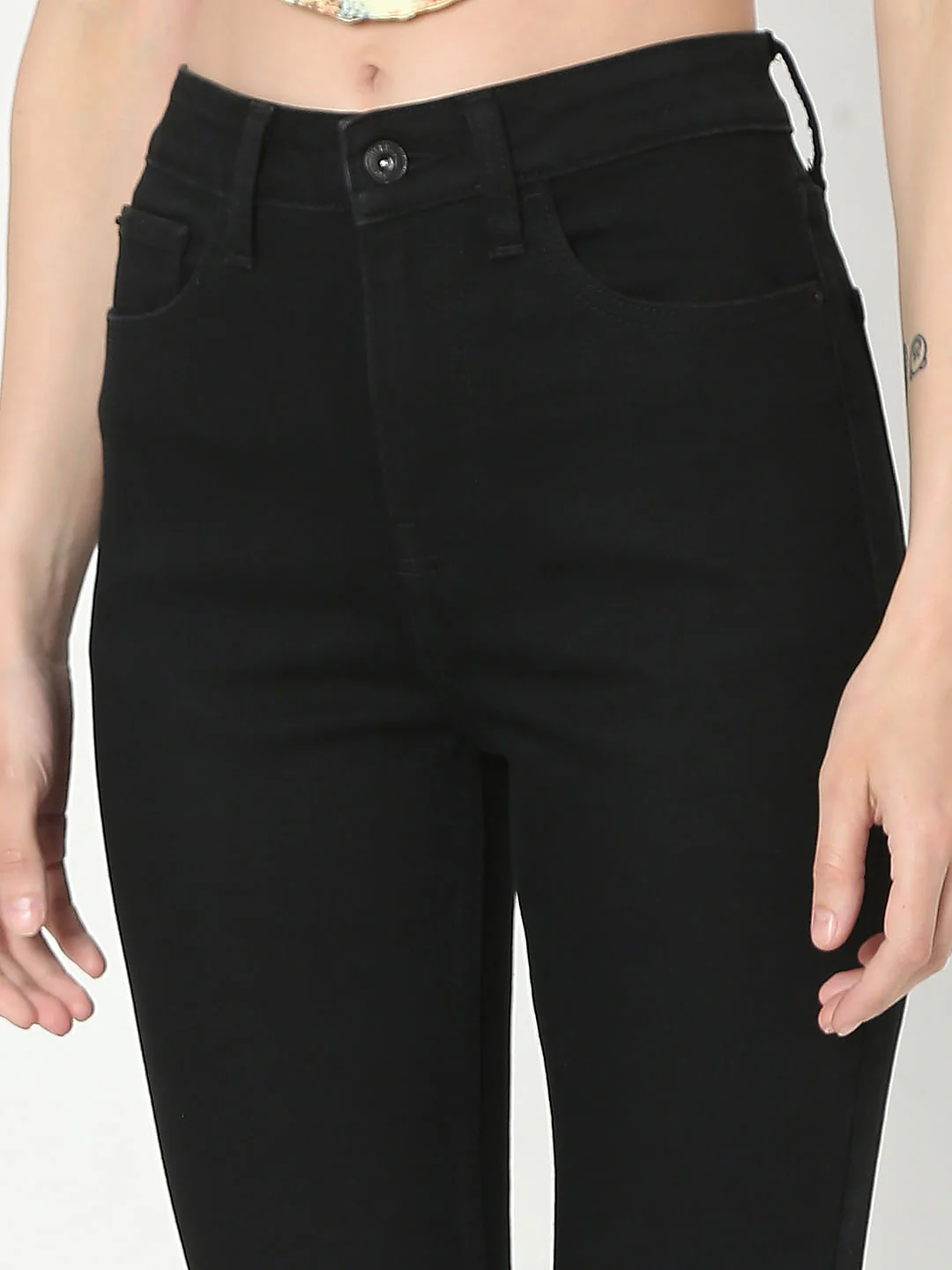 Black High Rise Petra Bootcut Jeans - Image 8