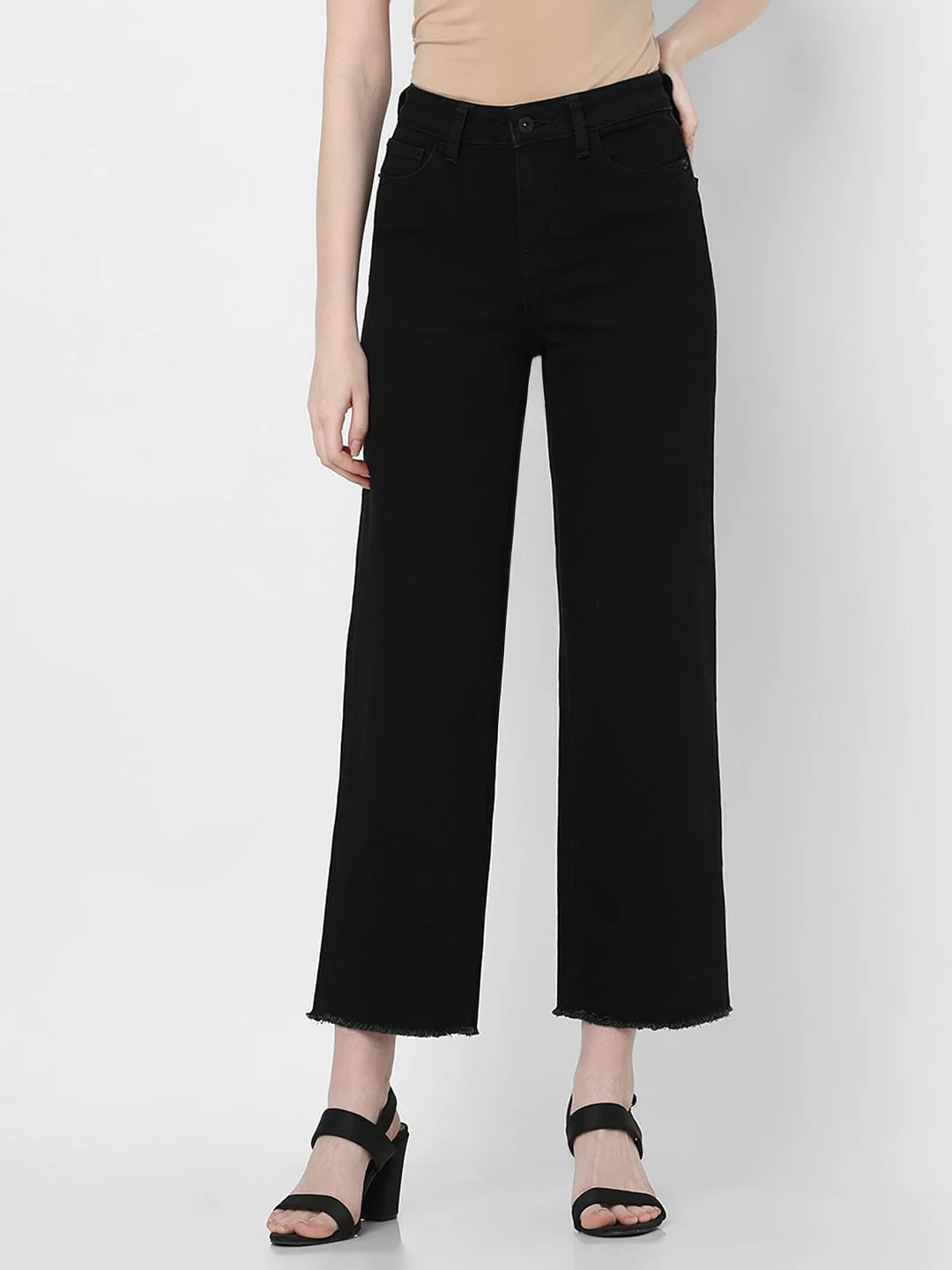 Black High Rise Zoey Wide Leg Jeans - Image 2