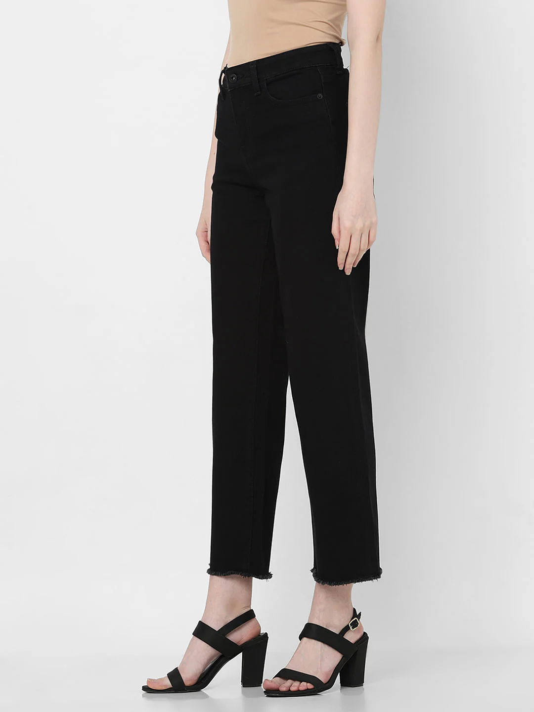 Black High Rise Zoey Wide Leg Jeans - Image 3