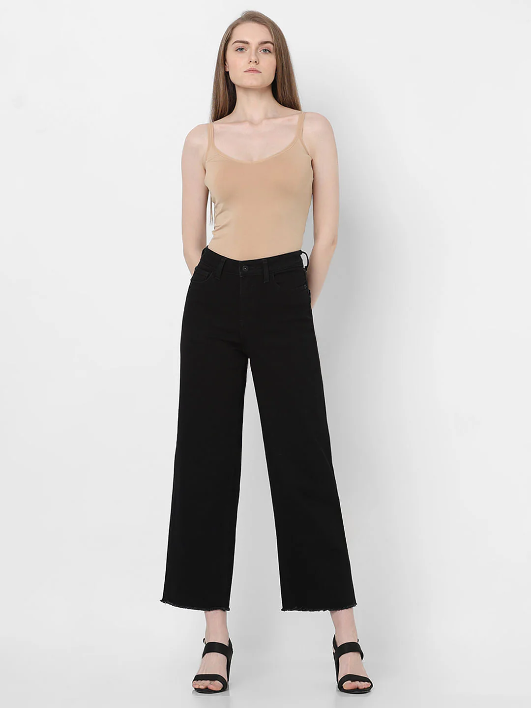 Black High Rise Zoey Wide Leg Jeans - Image 5